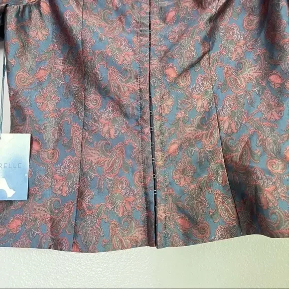 NWT Majorelle Jo Floral Puff Sleeve Corset Top - M - Picture 6 of 8